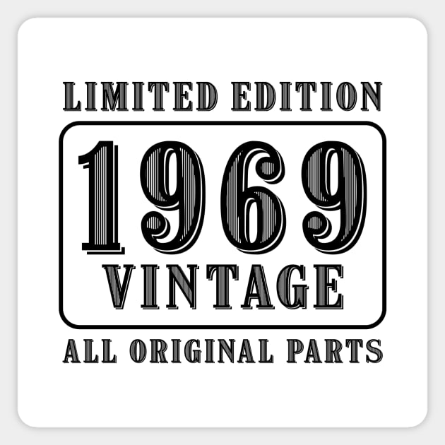 All original parts vintage 1969 limited edition birthday Sticker by colorsplash